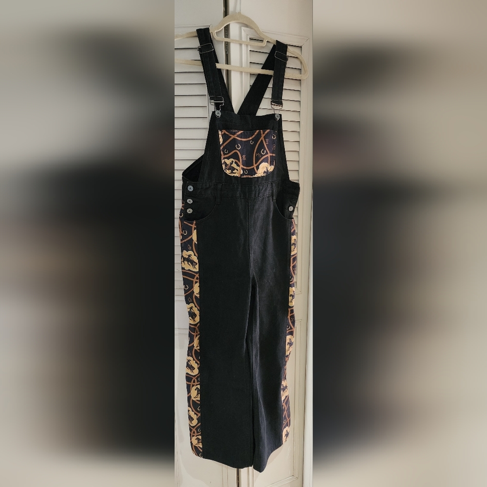 Two 2 Fly Pony Overalls - Western Black Overalls M - Picture 3 of 8
